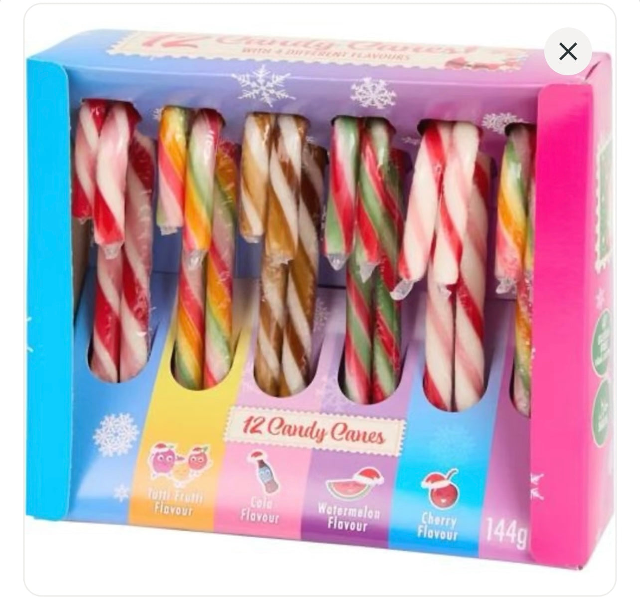 🍭 Candy Canes Mix – 12 Stück